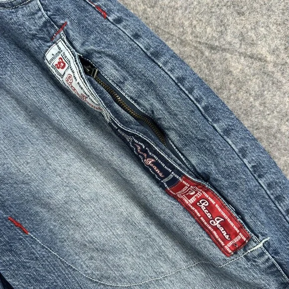 Vintage Paco Jeans Jeans Mens 34x31 Blue Wide Leg Baggy Embroidered Y2K Skater